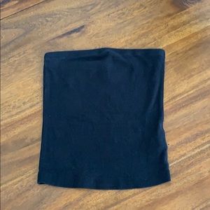 Black tube top crop top